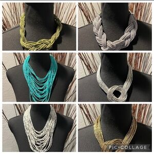 🌺BUNDLE OF SIX BEADED BOHO NECKLACES🌺